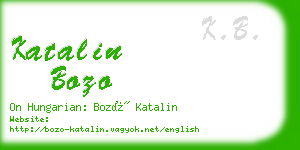 katalin bozo business card