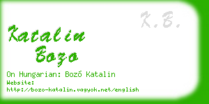 katalin bozo business card